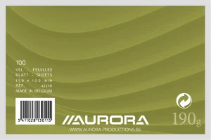 Aurora witte systeemkaarten, ft 10 x 15 cm, effen, pak van 100 stuks
