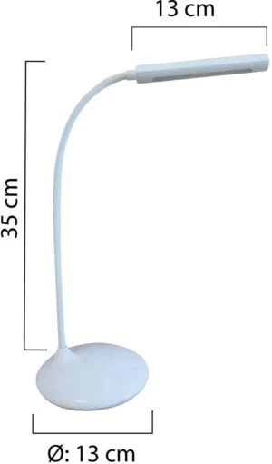 Unilux bureaulamp Nelly, wit — detail 2