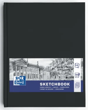 Oxford "Sketchbook" dummyboek, 96 vel, 100 g/m², ft A4, zwart — schetsblok
