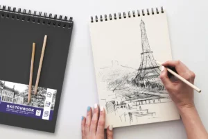 Oxford schetsboek, 100 g/m², ft A5, zwart, 50 vel — detail 2