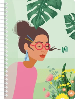 Oxford Horizons spiraalschrift, ft A5, 120 bladzijden, geruit 5 mm, geassorteerde kleuren — spiraalschriften met soepele kaft