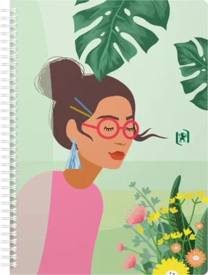 Oxford Horizons spiraalschrift, ft B5, 120 bladzijden, geruit 5 mm, geassorteerde kleuren — spiraalschriften met soepele kaft