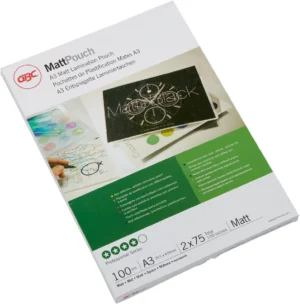 GBC Matt lamineerhoes ft A3, 150 micron (2 x 75 micron), mat, pak van 100 stuks — toebehoren voor lamineermachines