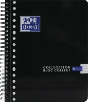 Oxford School collegeblok, ft A5+, 160 bladzijden, 17-gaats, gelijnd, assorti, 3 stuks — detail 2