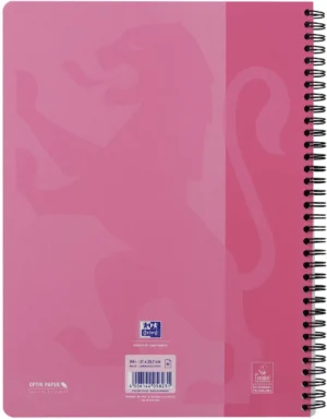 Oxford School collegeblok A4+ gelijnd, 23-gaats, 80 vel, roze — detail 2