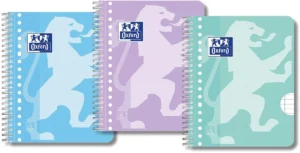 Oxford SCHOOL collegeblok, ft A5+, 160 bladzijden, gelijnd, pak van 3 stuks, assorti — cursusblok