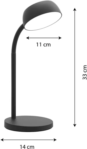 Unilux bureaulamp Tamy, LED, zwart — detail 2