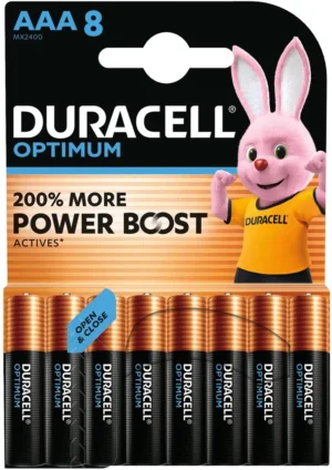 Duracell batterij Optimum AAA, blister van 8 stuks — niet-oplaadbare batterijen