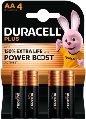 Duracell batterij Plus 100% AA, blister van 4 stuks — niet-oplaadbare batterijen