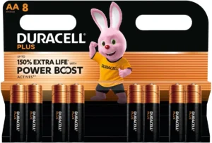 Duracell batterij Plus 100% AA, blister van 8 stuks — niet-oplaadbare batterijen