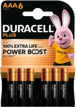 Duracell batterij Plus 100% AAA, blister van 6 stuks — niet-oplaadbare batterijen