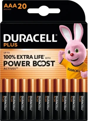 Duracell batterij Plus 100% AAA, blister van 20 stuks — niet-oplaadbare batterijen