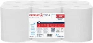 Papernet handdoekrol, 2-laags, 140 meter, pak van 6 rollen — handdoeken en dispensers