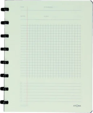 Atoma meetingbook, ft A5, zwart, geruit 5mm — detail 2