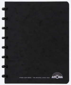 Atoma meetingbook, ft A5, zwart, geruit 5mm — schriften met soepele kaft en ringen