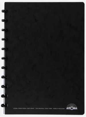 Atoma meetingbook, ft A4, zwart, geruit 5 mm — spiraalschriften met soepele kaft