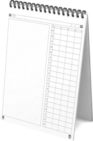 Oxford Essentials taskmanager dagplanner, 140 bladzijden, ft A5, blauw — detail 2