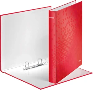 Leitz WOW ringmap, uit karton, rug van 25 mm, A4, rood — ringmappen uit karton
