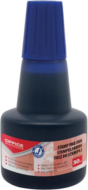 OFFICE products stempelinkt, zonder olie, 30 ml, blauw — stempelkussens en -inkten