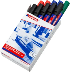 Edding merkstift brilliant paper marker e-30, doosje van 10 stuks, assorti — permanent markers