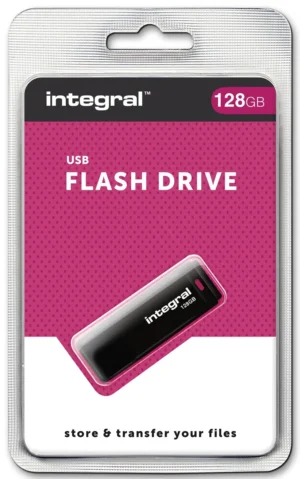 Integral USB 2.0 stick, 128 GB, zwart — detail 2