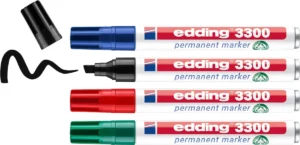Edding permanent marker E-3300, geassorteerde kleuren, blister van 4 stuks — detail 2