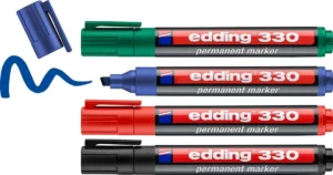 Edding permanent marker E-330, geassorteerde kleuren, blister van 4 stuks — detail 2