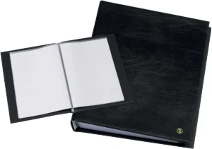 Rillstab showalbum Original, zwart, ft A5, 10 tassen