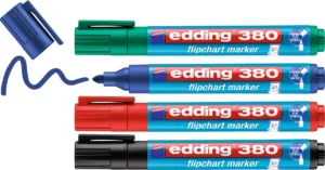 Edding flipchartmarker E-380, geassorteerde kleuren, blister van 4 stuks — detail 2