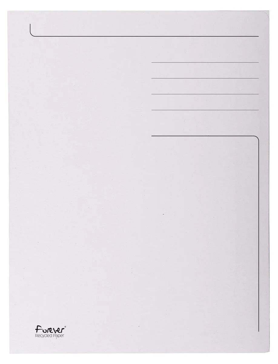 Exacompta Foldyne dossiermap voor A4 in lichtgrijs karton, pak van 50 stuks