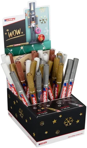Edding glanslakmarker e-751, e-780, display van 32 stuks — paint markers