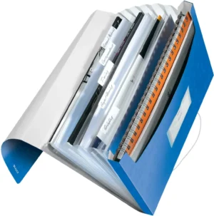 Leitz Wow projectmap, ft A4, 6 compartimenten, uit PP, blauw — detail 2