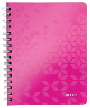 Leitz WOW schrift ft A4, geruit 5 mm, roze — spiraalschrift