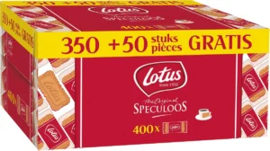 Doos Lotus Biscoff speculoos met 350 plus 50 individueel verpakte koekjes