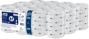 Tork papier toilette Optiserve Coreless, 2-laags, 820 vellen, systeem T7, wit, pak van 24 rollen — toiletpapier en dispensers