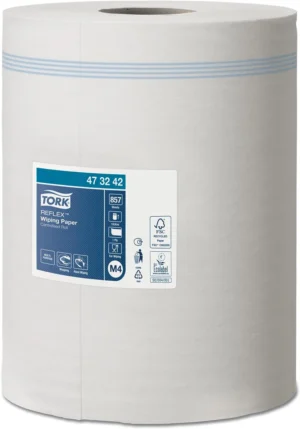 Tork Reflex Wiping poetspapier, centerfeed, 1-laags, systeem M4, pak van 6 rollen — handdoeken en dispensers