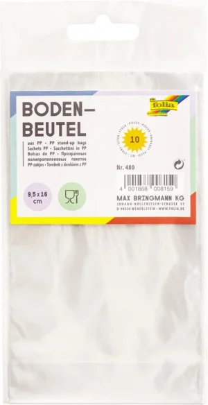Folia Doorzichtige zakjes ft 115 x 190 mm, pak van 10 stuks — geschenkzak