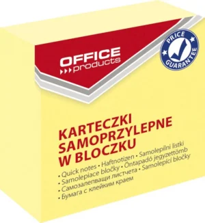 OFFICE products memoblok, 50 x 50 mm, 400 vel, geel — gele notes