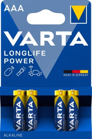 Varta batterij Longlife Power AAA, blister van 4 stuks — niet-oplaadbare batterijen