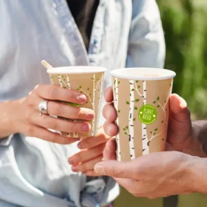 Drinkbeker Plant Based, uit karton, 180 ml, pak van 100 stuks — detail 2
