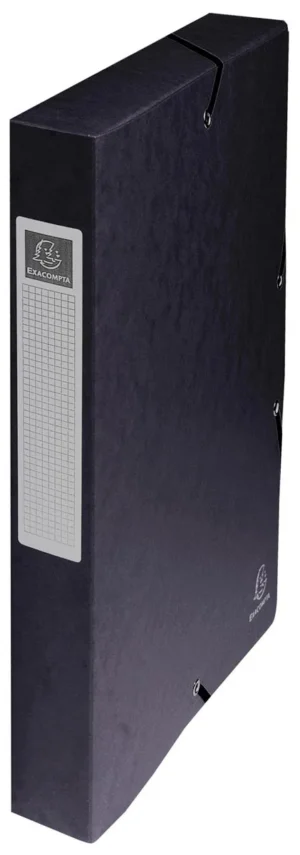 Exacompta elastobox Exabox zwart, rug van 4 cm — elastoboxen uit karton