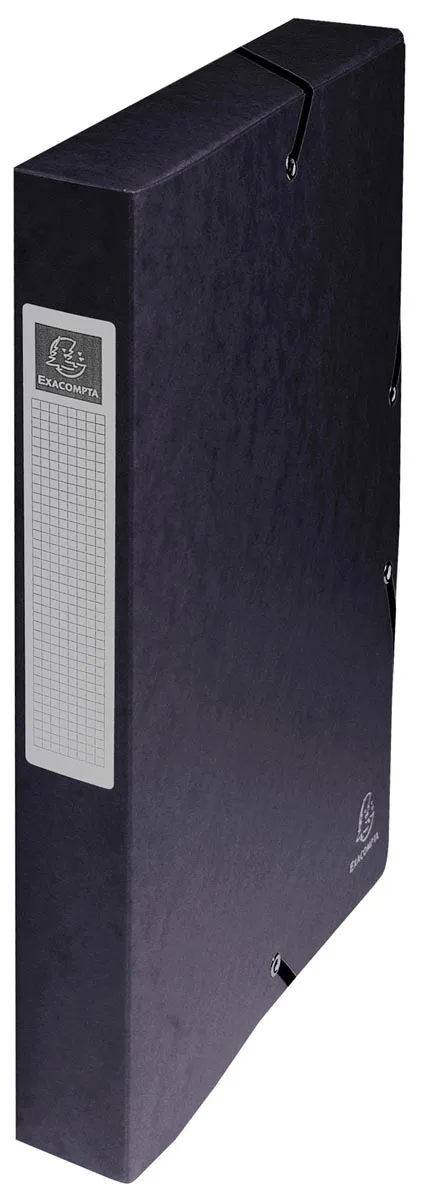 Exacompta elastobox Exabox zwart, rug van 4 cm — elastoboxen uit karton