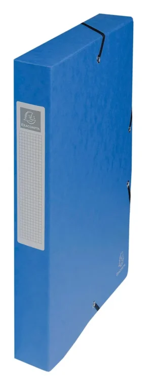 Exacompta elastobox Exabox blauw, rug van 4 cm — elastoboxen uit karton