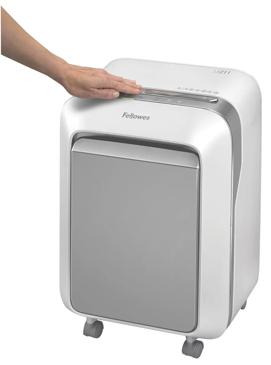 Fellowes Microshred papiervernietiger LX211, wit — detail 6