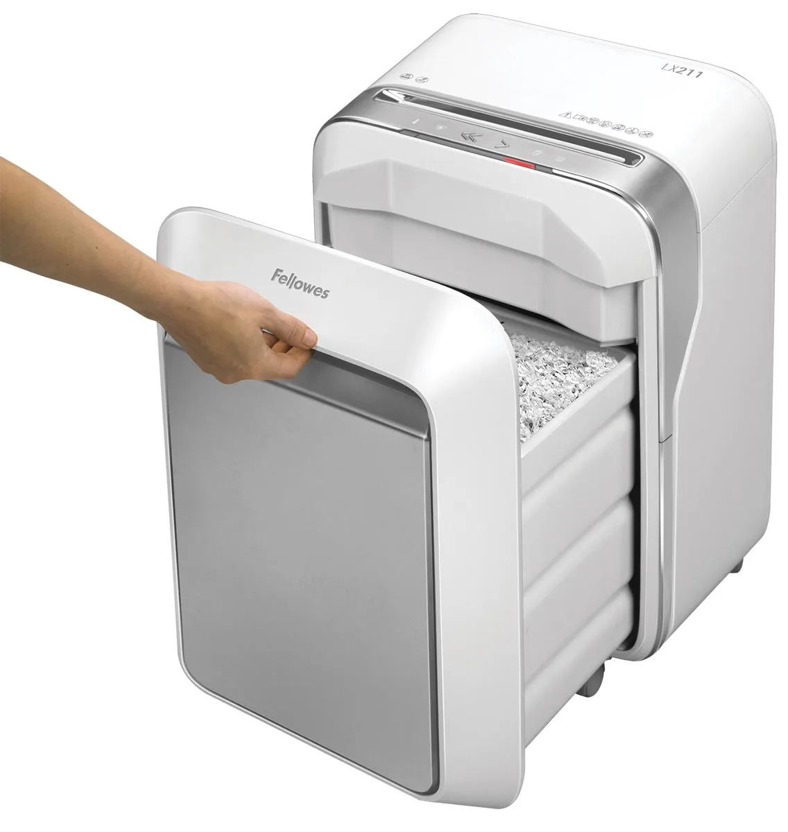 Fellowes Microshred papiervernietiger LX211, wit — detail 7