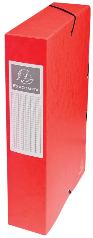 Exacompta elastobox Exabox rood, rug van 6 cm — elastoboxen uit karton