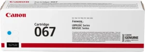 Canon toner 067, 1.250 pagina's, OEM 5101C002, cyaan