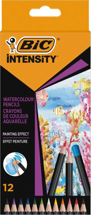 Bic aquarelpotlood Intensity, etui van 12 stuks — kleurpotlood