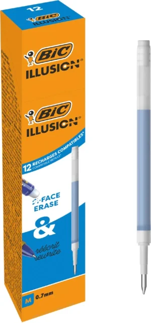 Bic vulling voor gelroller Gel-ocity illusion, doos van 12 stuks, blauw — vullingen voor rollers
