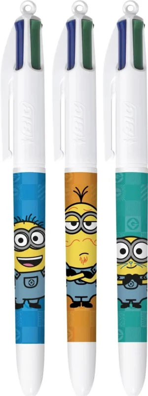 Bic Colours Minions 4-kleurenbalpen, medium, klassieke inktkleuren, display van 40 stuks — detail 2